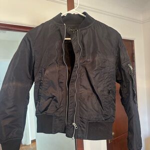 rag & bone Black Bomber Jacket